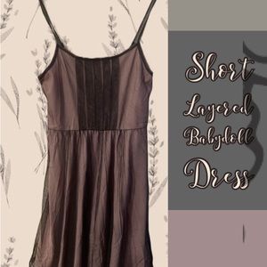 Xhiliration brand short empire waist dress with straps. Layered